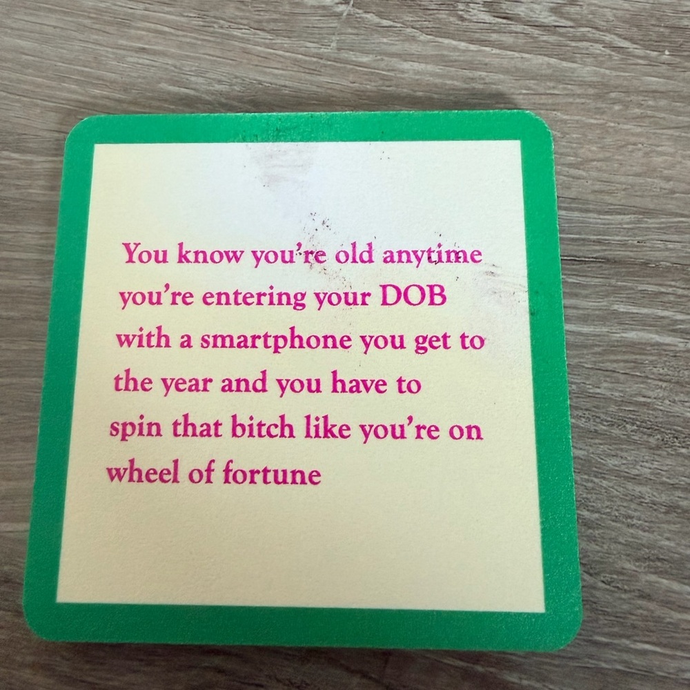 Humorous Quote Coasters Set — Multi-Color Decorative Coasters - Picture 14 of 15